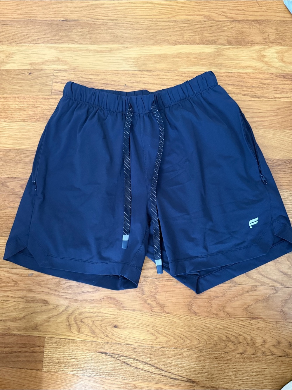 Fabletics Men’s Lined XS Navy Athletic Drawstring Shorts